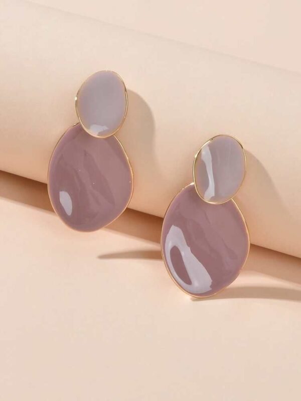 Purple Marble Earings