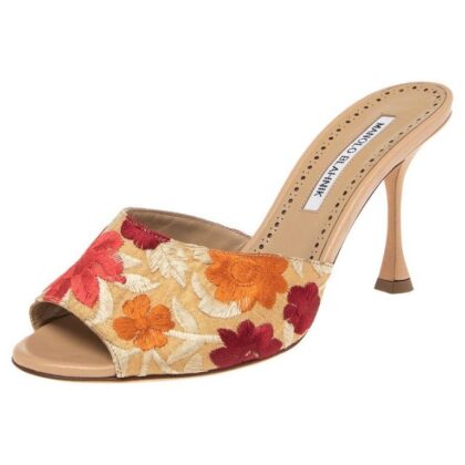 Floral embroided Heels