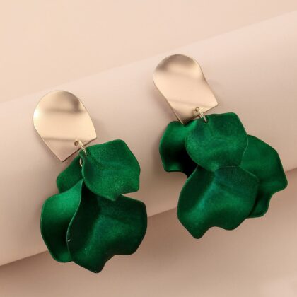 Golden and Green Earings